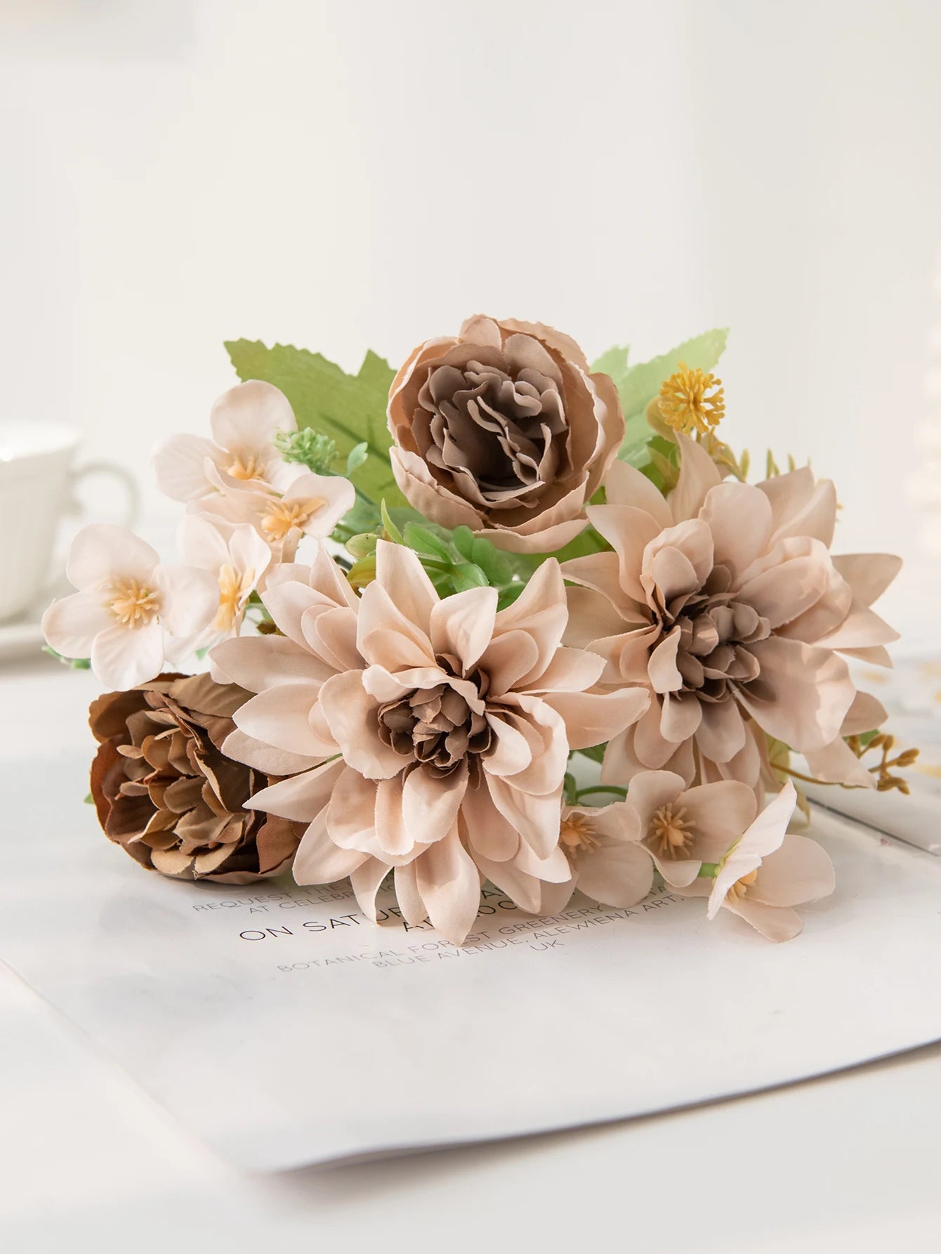 Silk Dahlia & Peony Artificial Flowers for Weddings & Decor