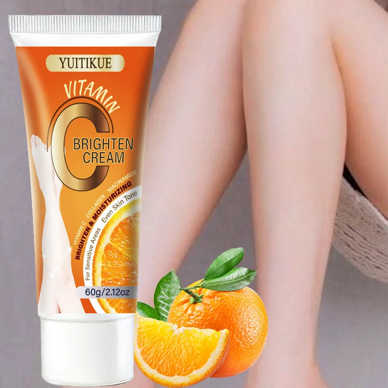 Vitamin C Brighten Cream with Collagen Niacinamide Moisturizing Even Skin Tone Brightening Body Cream for Sensitive Areas 60g Peaceful Pleasures Health and Wellness