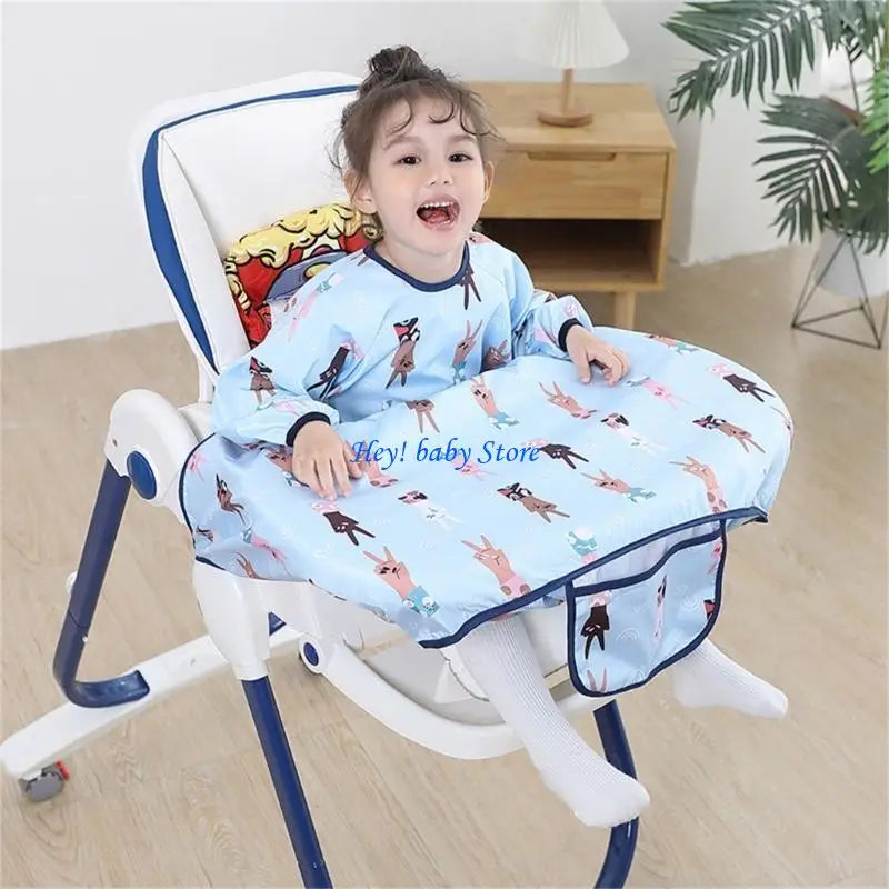 Waterproof Baby Feeding Bib Smock & Table Cover | Ages 6M–4Y