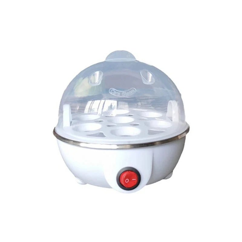 HOMEFISH Egg Cooker Automatic Power Off Home 7 Eggs Multi-Functional Steamed Egg Custard Boiled Egg Machine Breakfast Artifact Peaceful Pleasures Health and Wellness WHITE US
