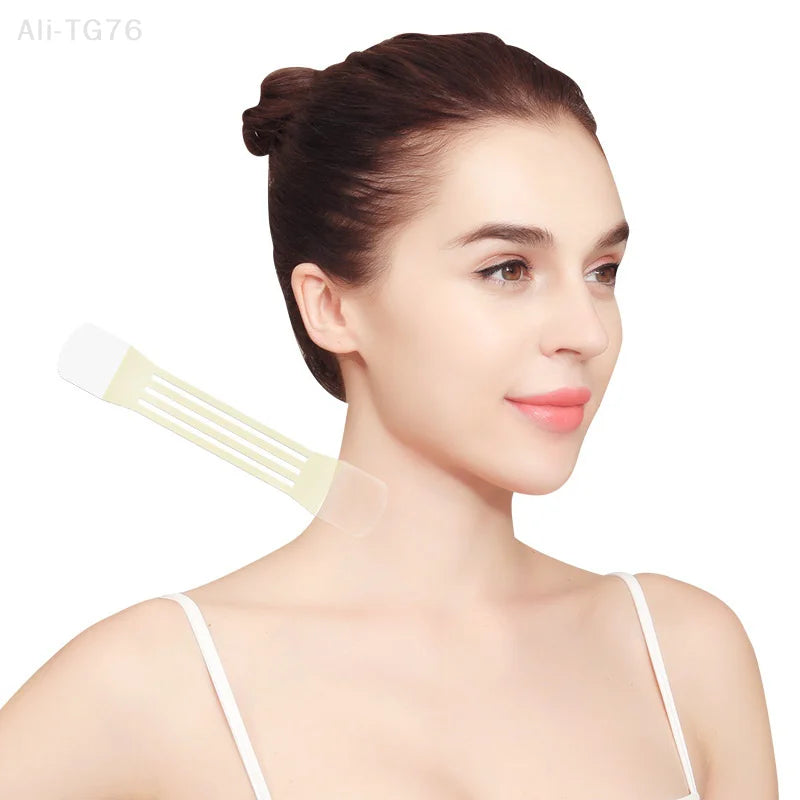 Invisible Neck Lifting Bandages & Face Lift Tape | 4 Pcs + 20 Patches