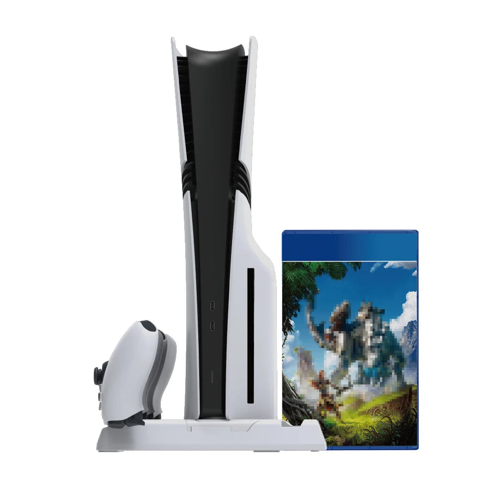 For PS5 Pro/PS5 Slim Multifunctional Host Dissipation Base For PS5 Pro Controller Charging Charging And Disc Storage Rack Peaceful Pleasures Health and Wellness