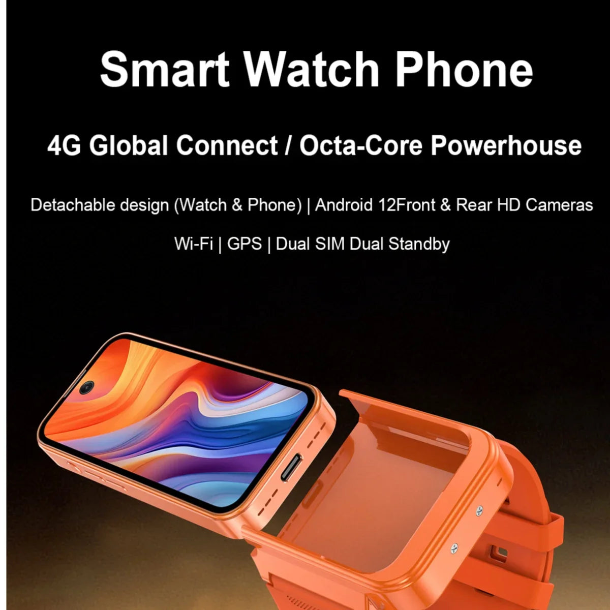 Q333 Mini Android 12 Smartwatch 4G LTE | 3.97" AMOLED GPS