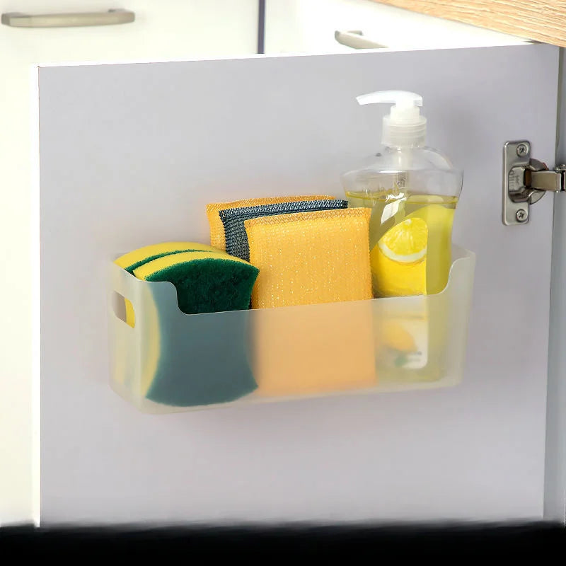 Cabinet Door Storage Box & Multi-Use Wall Organizer Rack