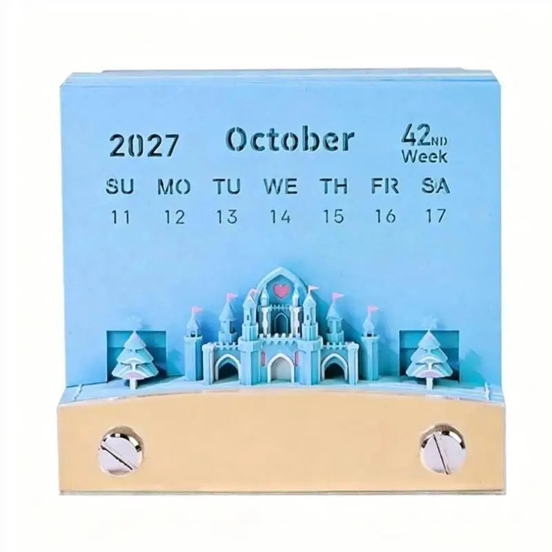 2027 3D LED Tear-Away Desk Calendar | Paper Carving Art Gift