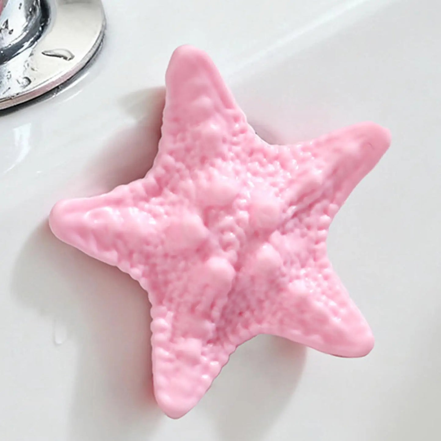 Airtight Sink Overflow Cover Starfish Shape Drain Plug to Prevent Spills & Odors, Seals Bathtub, Shower & Basin Overflow Holes Peaceful Pleasures Health and Wellness