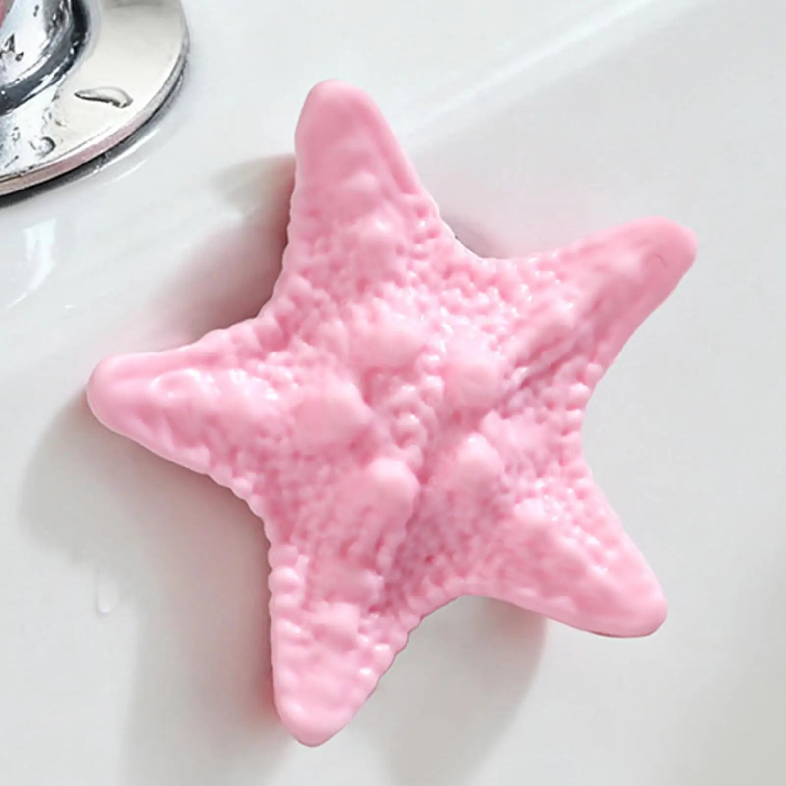 Airtight Sink Overflow Cover Starfish Shape Drain Plug to Prevent Spills & Odors, Seals Bathtub, Shower & Basin Overflow Holes Peaceful Pleasures Health and Wellness