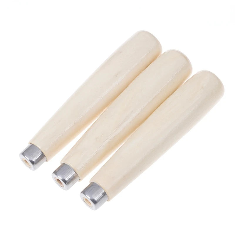 3Pcs 3/10mm Wooden File Handle Hardware File Handle Woodworking Polishing Tools Replacement Accessories Peaceful Pleasures Health and Wellness