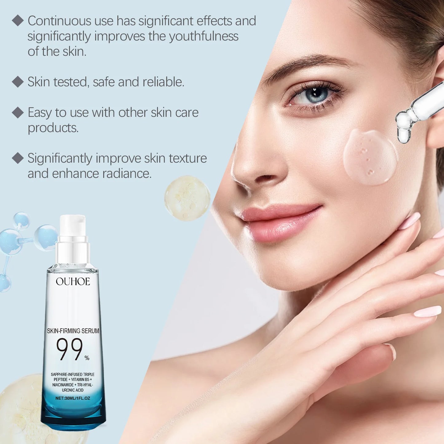 Skin Firming Brightening Face Serum | Hydrating Lift Essence