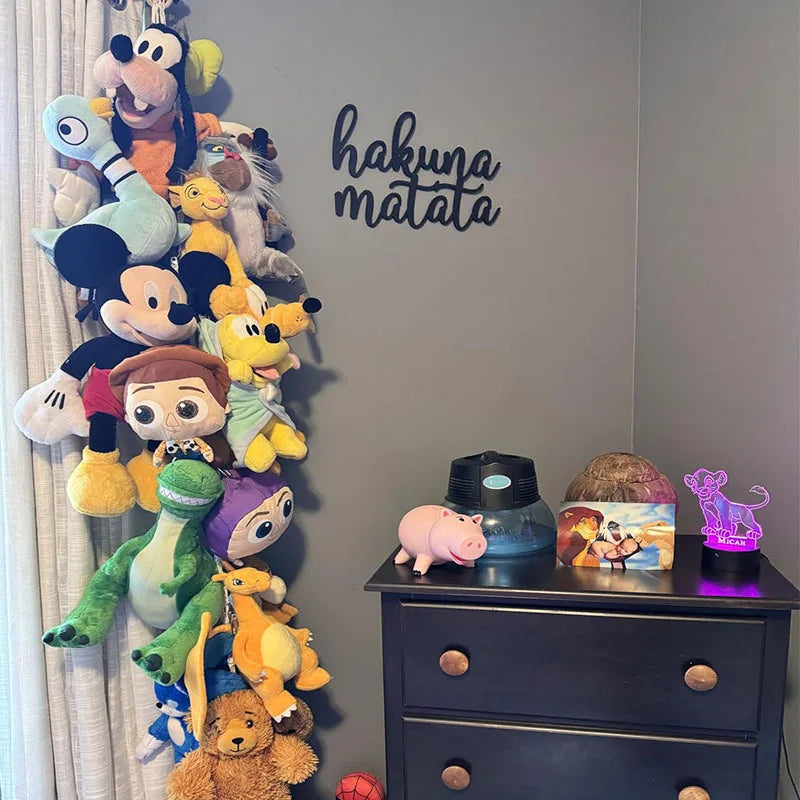 Handwoven Rope Plush Toy Net Storage Wall Pocket Decorative Doll Photo Organizer for Home Decor Kids Room Wall Mounted Storage Peaceful Pleasures Health and Wellness