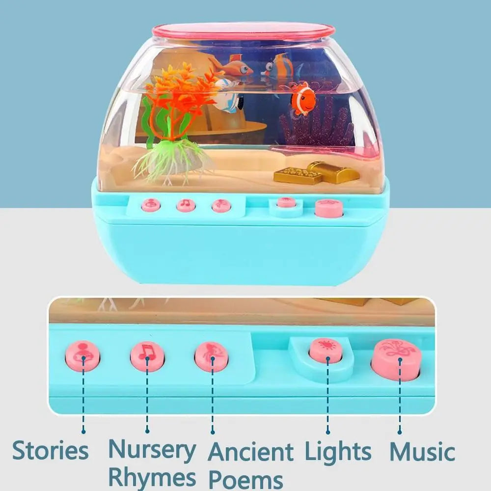LED Mini Fish Tank Toy with Music & Fishing Game | Desktop