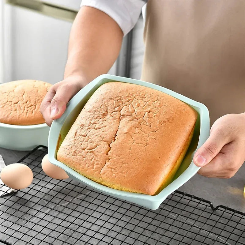 Silicone Square Cake Pan | Non-Stick Brownie Mold, Oven Safe