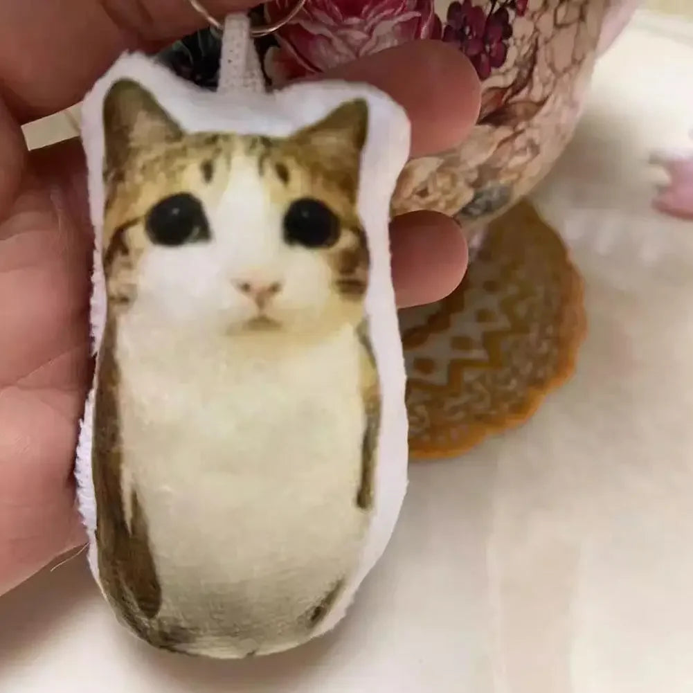 Cat Voice Keychain Toy Sound Hanging Decompression Reverses German Kitten Voice Pendant With Sound Plush Pendant Cute Pet Gift Peaceful Pleasures Health and Wellness