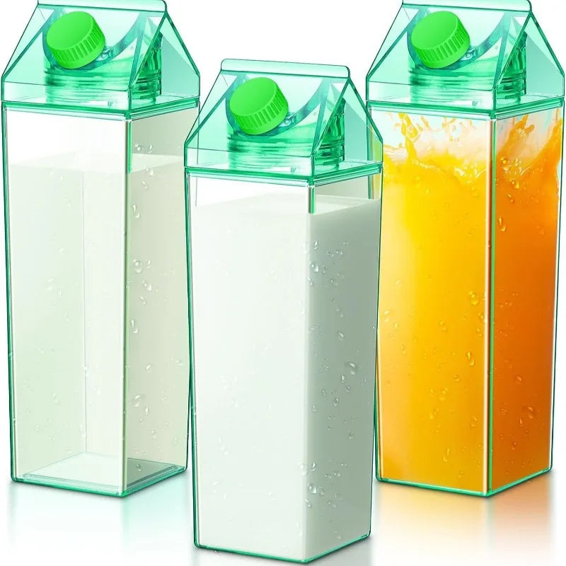 500ML 17OZ Plastic Clear Convenience Bottle New Reusable Juice Transparent Sport Leakproof Cup Box Milk Drinking Water Home Peaceful Pleasures Health and Wellness