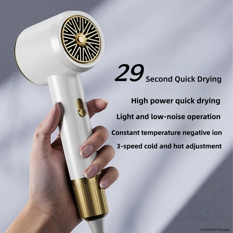 New Strong Wind Power Speed Drying Hair Dryer 1600w High Power Constant Temperature Silent Hammer High Speed Blowing Duct Peaceful Pleasures Health and Wellness