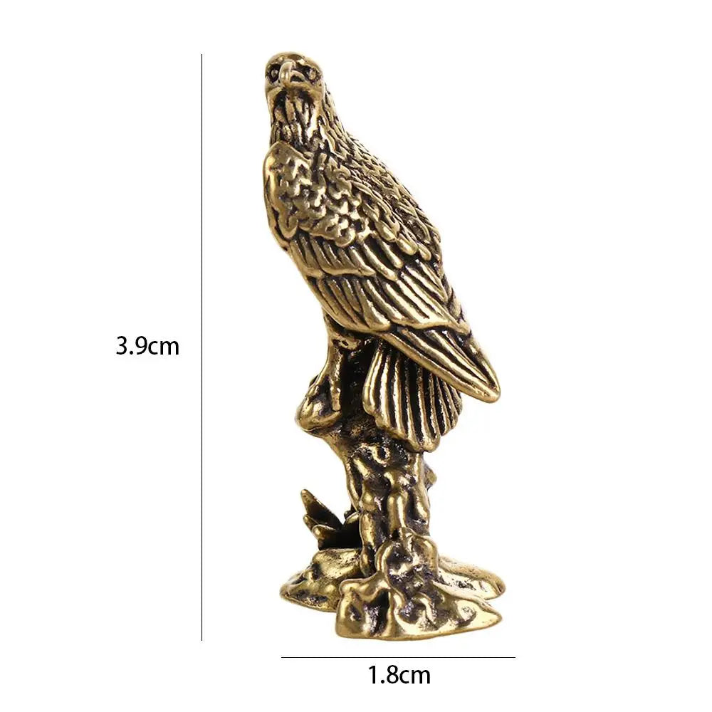Copper Eagle Bird Figurine | Feng Shui Desk Ornament Statue