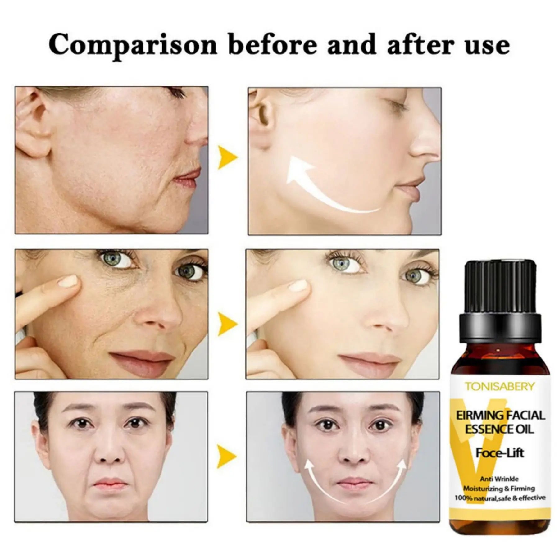 Anti Wrinkle Essence Instant Slimming Face Oil V Face Essential Oils Lifting Firming Thin Nourish Powerful Facial Skin Care Peaceful Pleasures Health and Wellness
