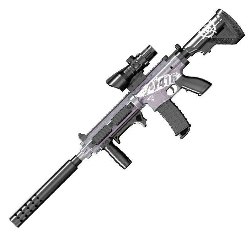 M416 Toy Gun Shell Throwing Soft Bullet Suction Cup Firing Manual Loading Children's Assault Rifle Model Boy's Toy Peaceful Pleasures Health and Wellness