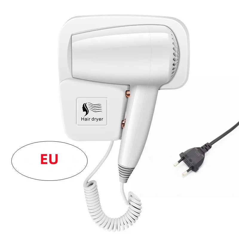 Hotel, Hotel, Non Perforated Wall Mounted Hair Dryer, Home Bathroom, High Wind Blue Light Hair Care Hair Dryer Peaceful Pleasures Health and Wellness