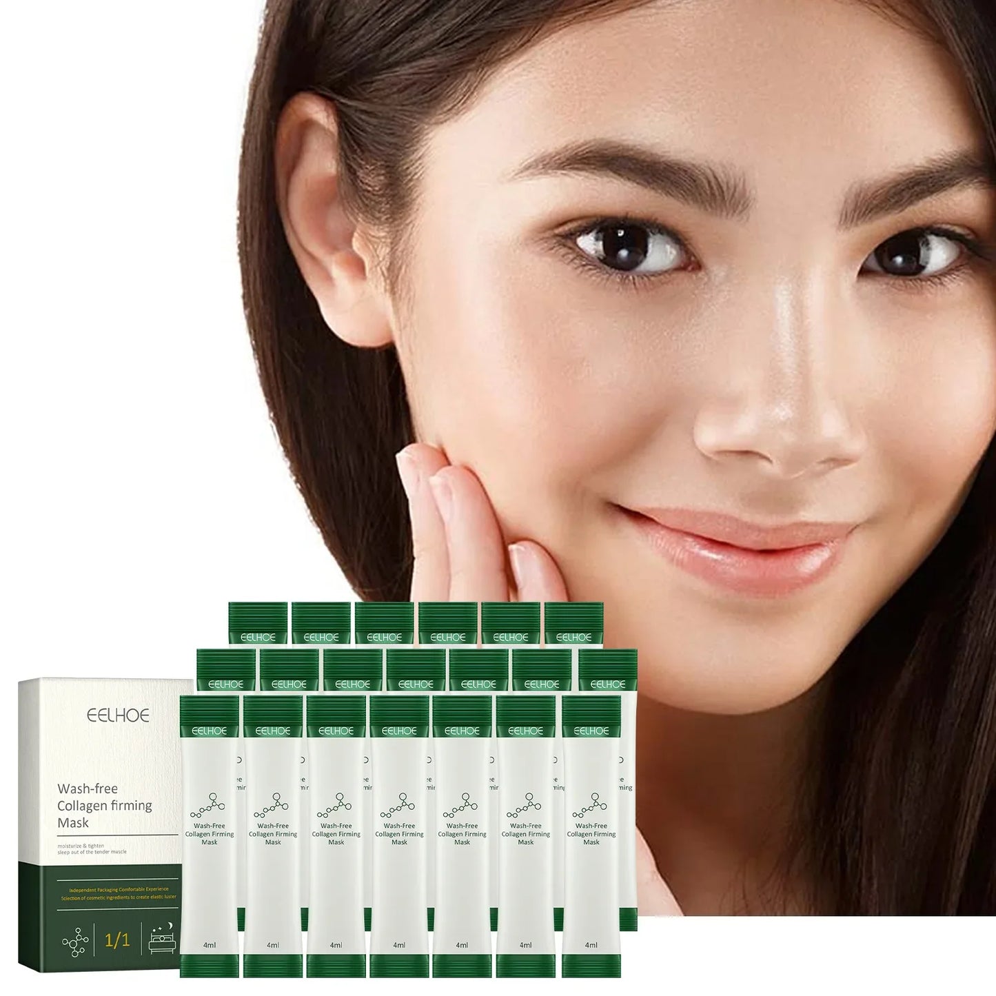 EELHOE Collagen Firming Sleep Mask – Anti-Aging, 20 Pcs