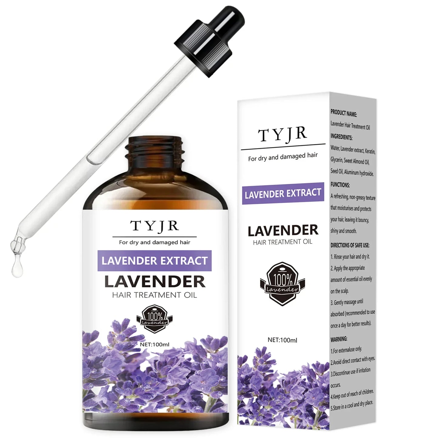 Pure Lavender Essential Oil – Skin, Hair, Massage & Diffuser