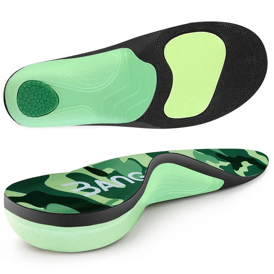 Orthopedic Sports Insoles for Men & Women - Arch Support Shoe Pads, Breathable Military Training Insoles for Flat Feet, Running Peaceful Pleasures Health and Wellness