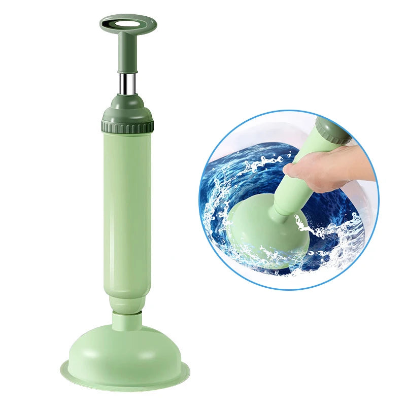 Toilet Plunger,Powerful High-pressure Drain Plunger Suction Cups,Toilet Unblocker Vacuum Plunger,Unblocker Suitable For Toilet Peaceful Pleasures Health and Wellness Green