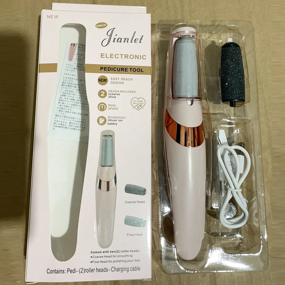 A rechargeable electric heel callus remover suitable for both men and women, a wireless foot scrubber for removing dry Peaceful Pleasures Health and Wellness AS Picture