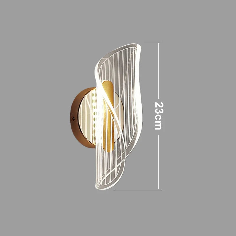 Curved Spiral LED Wall Lamp – Bedroom, Hallway & Living Room