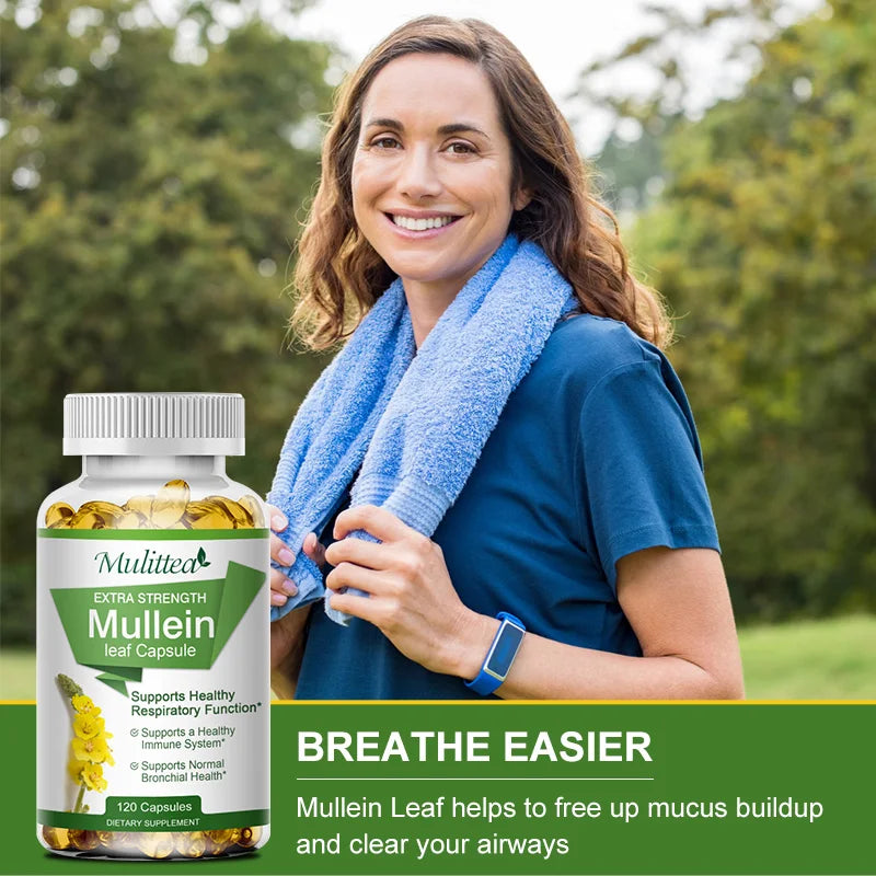 Mullein Leaf Capsules – Lung Cleanse & Respiratory Support | 120 Count Peaceful Pleasures Health and Wellness