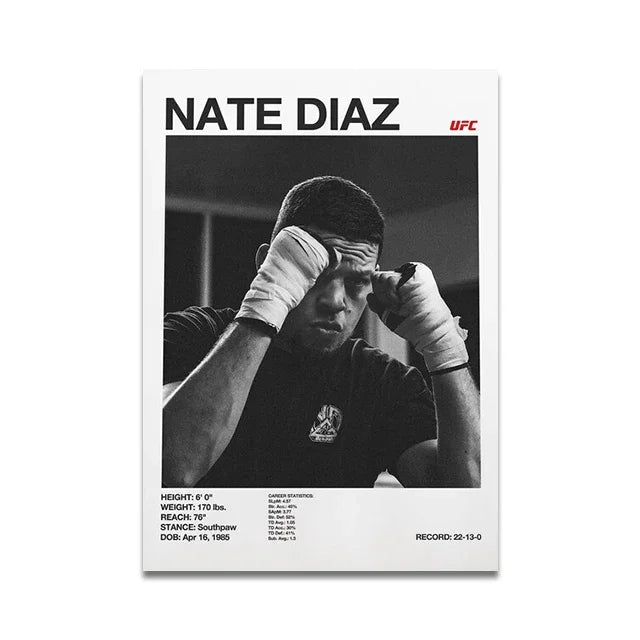 Boxing Fighting Star Canvas Wall Art Print Poster MMA Decorative Painting Home Decor Boxing Lover Gift Unframed Peaceful Pleasures Health and Wellness SW9925 30x40cm