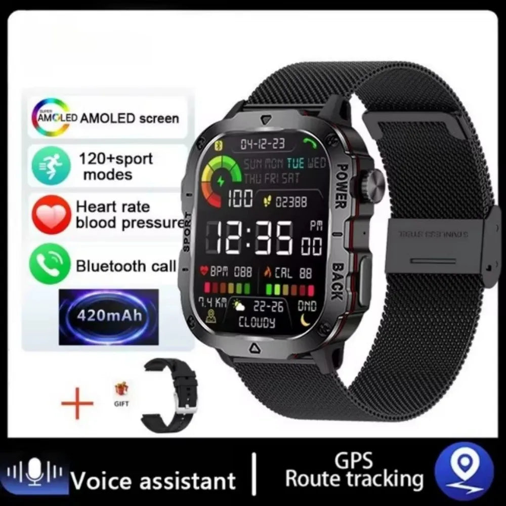 COTAUL Military Smart Watch | Bluetooth Call, GPS, Fitness