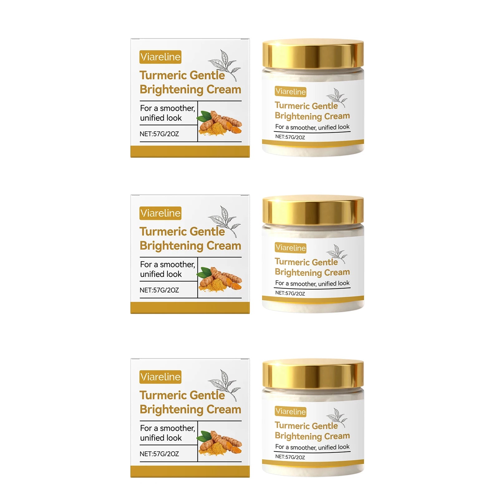 Turmeric Moisturizing Cream Firming Revitalizing Brightening Repairing Smoothing Lightening Fade Fine Lines Hydrating Face Cream Peaceful Pleasures Health and Wellness 171g boxed