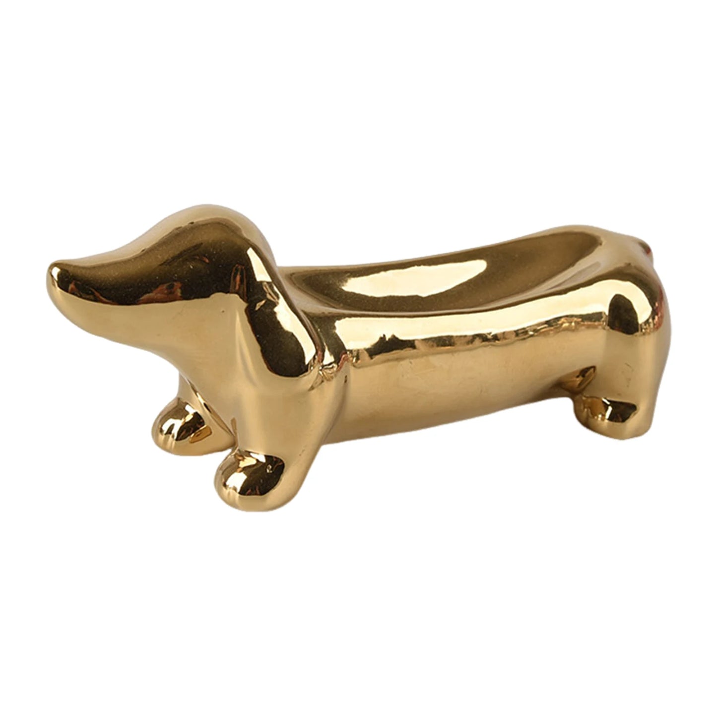 Ceramic Cute Dog Jewelry Tray Delicate Scandinavian Earrings Rings Holder for Ring Necklace Jewelry & Keys Peaceful Pleasures Health and Wellness 1pcs