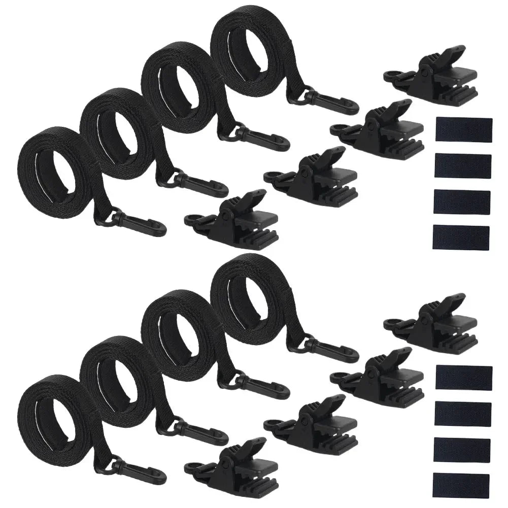 24-Piece Pool Solar Cover Straps & Clips Kit Peaceful Pleasures Health and Wellness