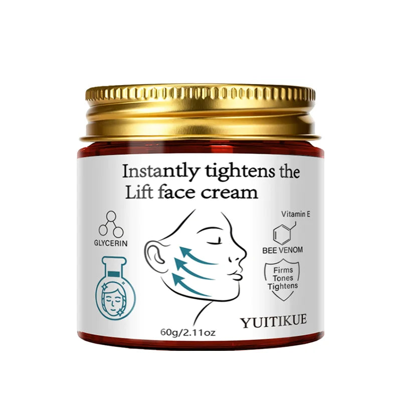 YUITIKUE Instant Face Lift Cream 60g Bee Venom & Vitamin E Formula for Firming, Tightening & Smoothing Skin Peaceful Pleasures Health and Wellness 1pc