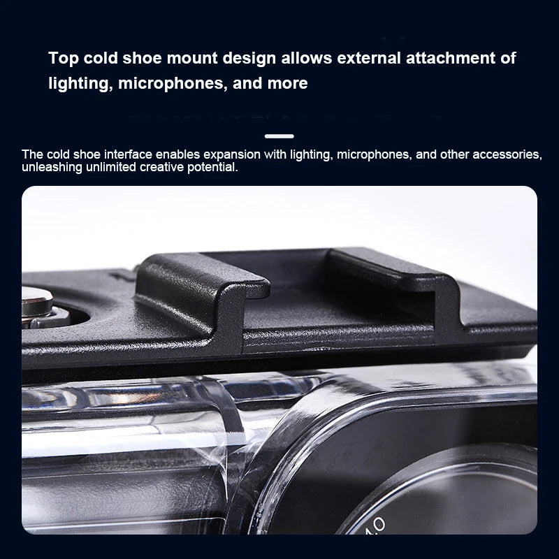 60M Camera Protective Shell Waterproof PC Sports Camera Cover Transparent Tempered Glass For DJI Osmo Action 6 Peaceful Pleasures Health and Wellness