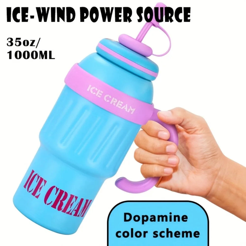 32oz Insulated Stainless Steel Water Bottle with Straw & Handle