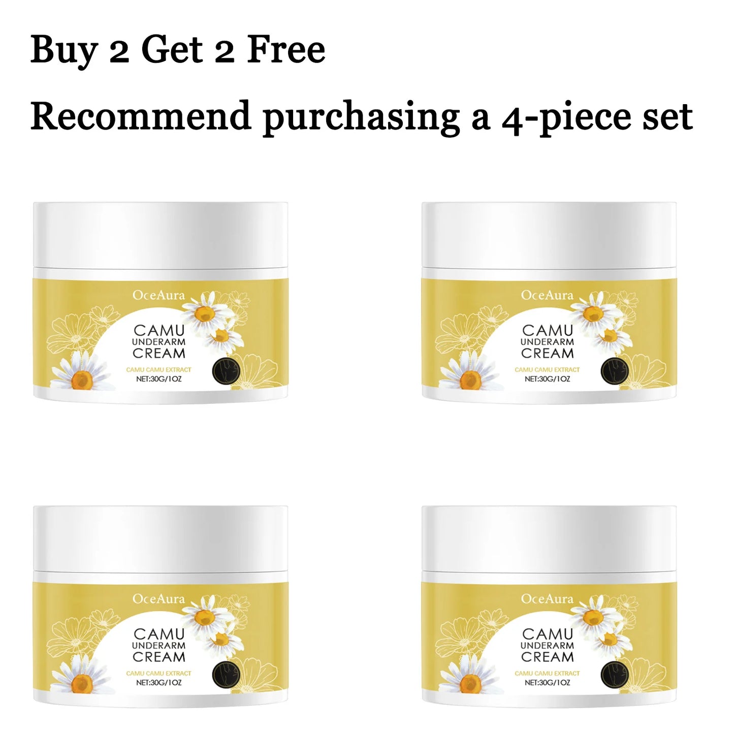 OceAura Chamomile Underarm Deodorant Cream 30g | Anti-Sweat