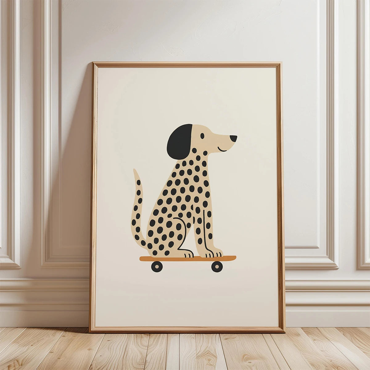 Cute Skateboard Dog Dachshund Canvas Prints Poster Cartoon Funny Animal Art Prints Bedroom Nursery Wall Art Home Decor Poster Peaceful Pleasures Health and Wellness L 40x50cm Unframed