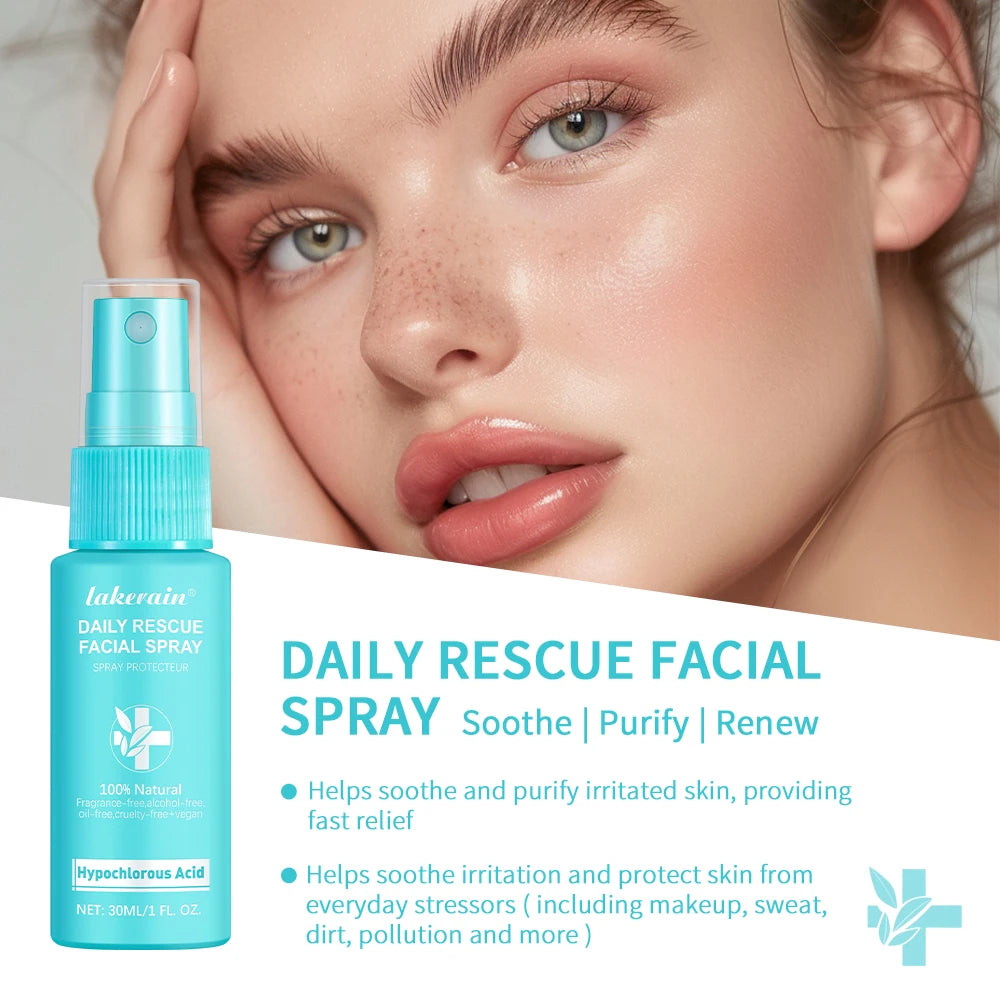 Daily Rescue Facial Spray for Sensitive Skin Hypochlorous Acid Spray Helps Reduce Redness Breakouts Soothing pH Balancing Toner Peaceful Pleasures Health and Wellness