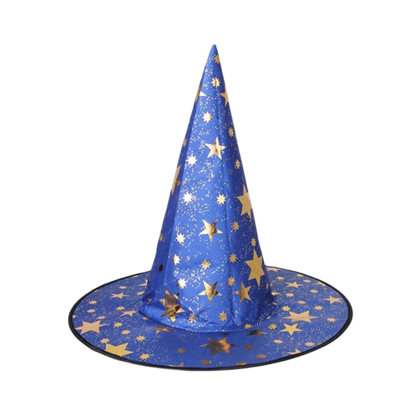 Halloween Hat Children Adult Masquerade Dress Up Magician Bronzing Wizard Pentagram Hat Halloween Party Witch Hat Favor Peaceful Pleasures Health and Wellness Blue One Size