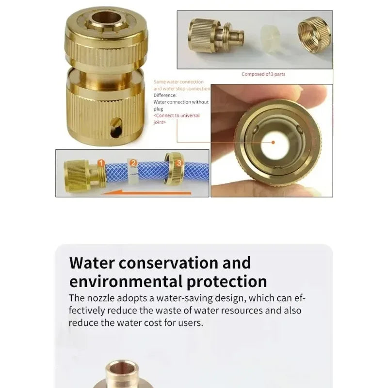 Brass 4-Point Quick Connect Hose Fittings | High Pressure