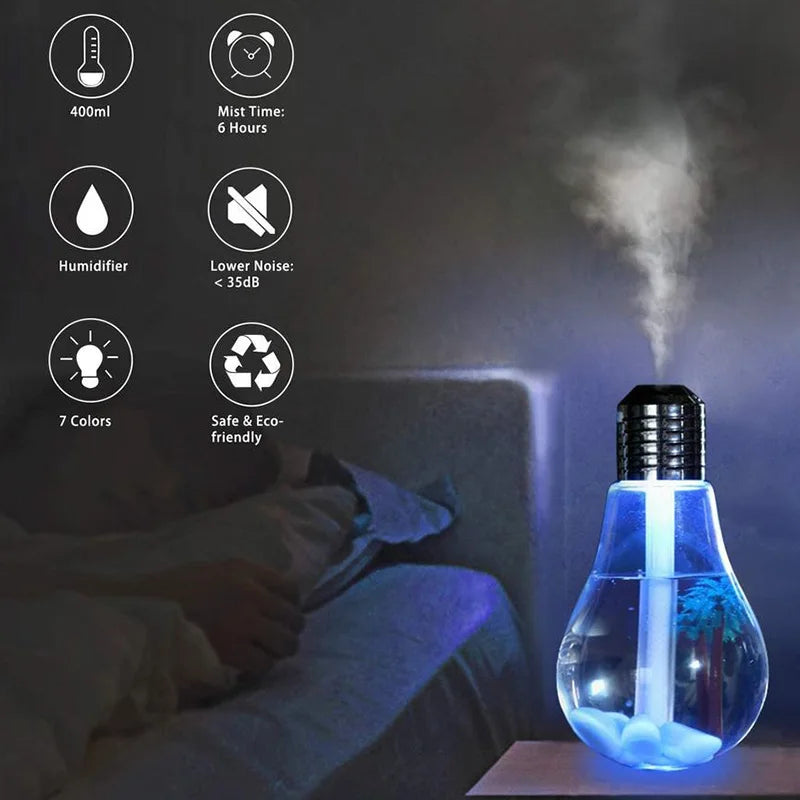 Usb Led Night Light Personal Desktop Humidifier Led Lights Home Bedroom Office Study Car Air Humidifier Room Decor Lamp Peaceful Pleasures Health and Wellness
