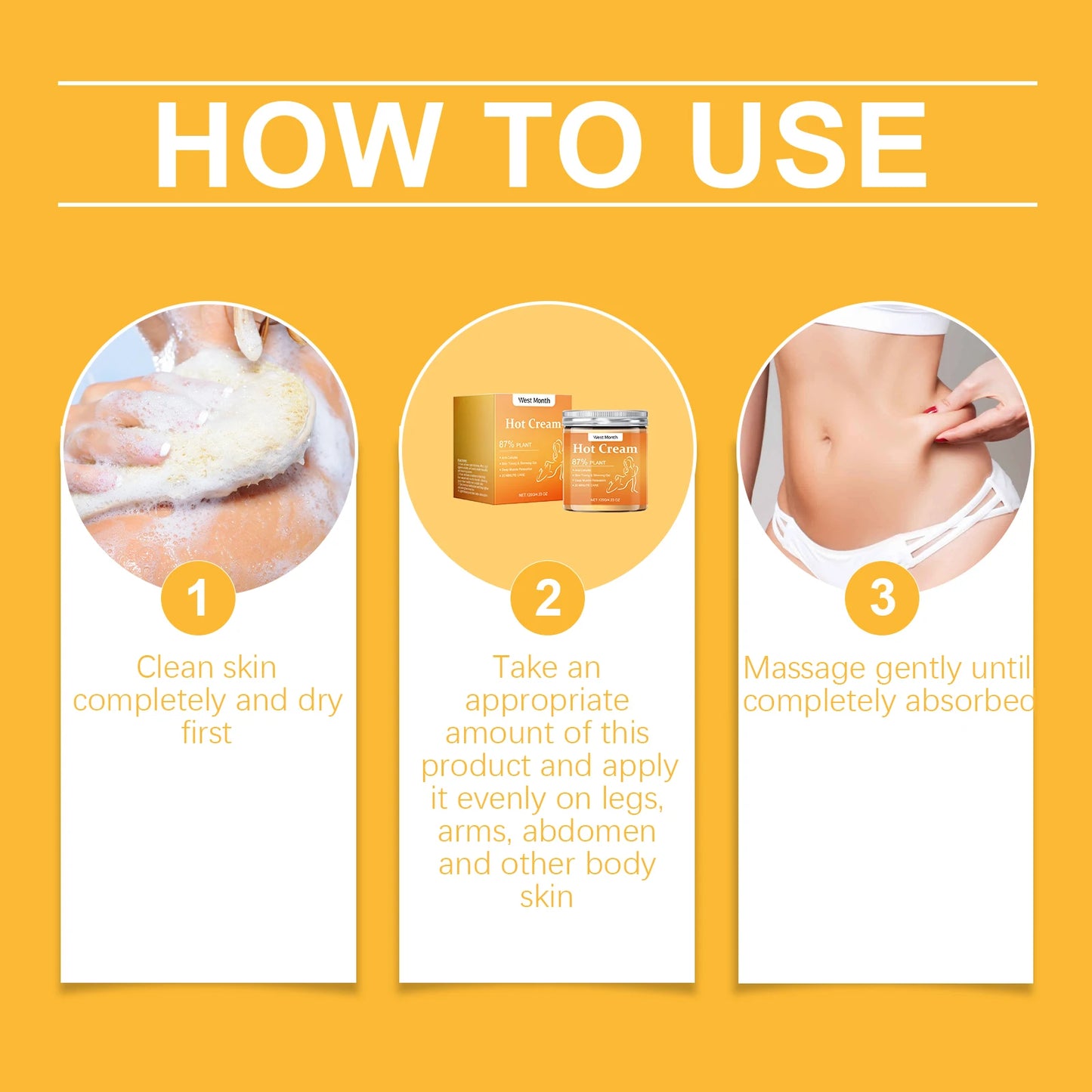 Anti-Cellulite Hot Cream Fat Burner Body Sculpting 120g