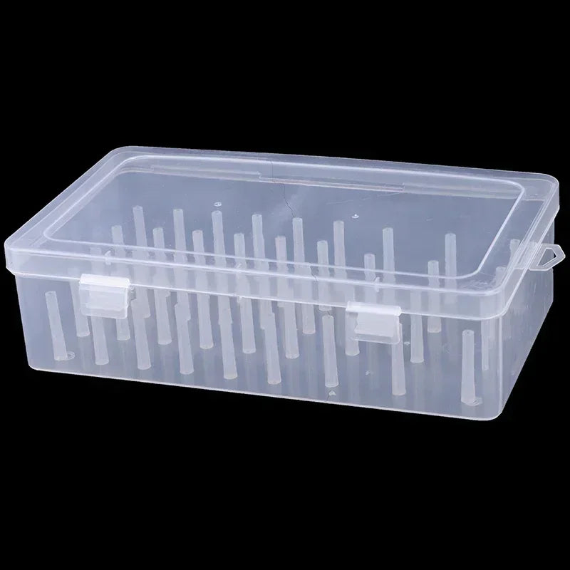 New Sewing Thread Box 42 Pieces Spools Bobbin Carrying Case Container Holder Craft Spool Organizing Case Sewing 24 Spools Peaceful Pleasures Health and Wellness White