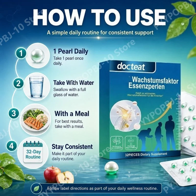 Daily Wellness Pearls – ACV, Moringa & NAD+ Supplement | 32ct