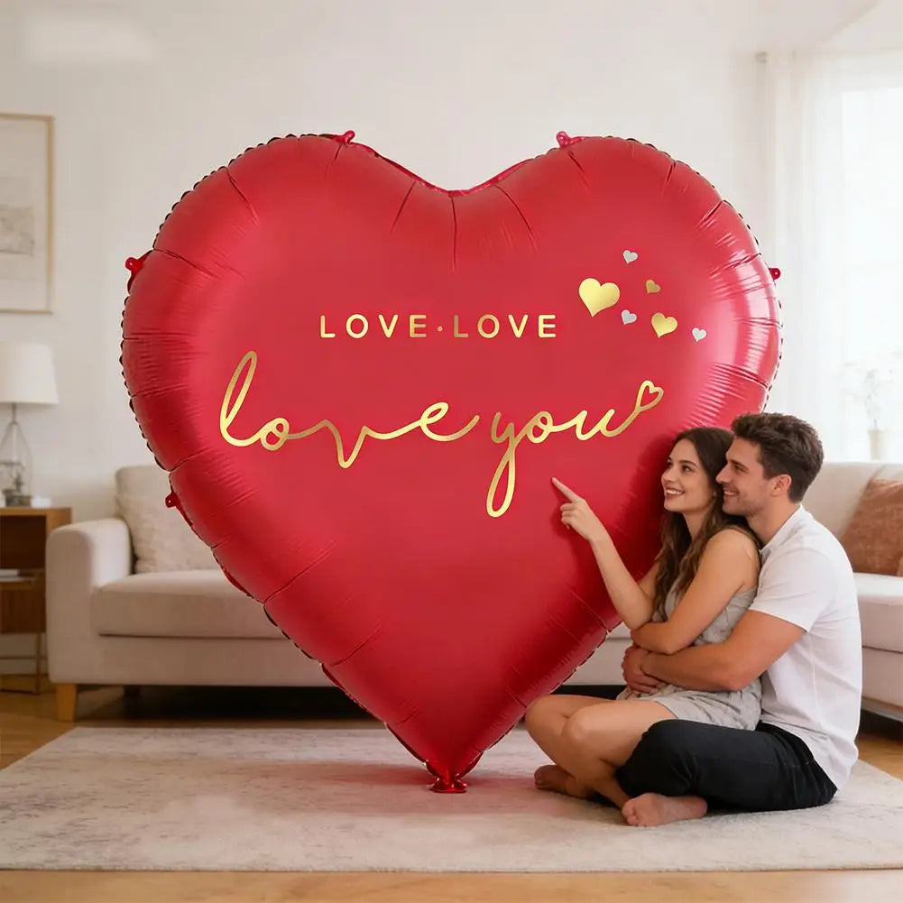 63-Inch Heart Foil Balloon | Wedding & Valentine Party Decor