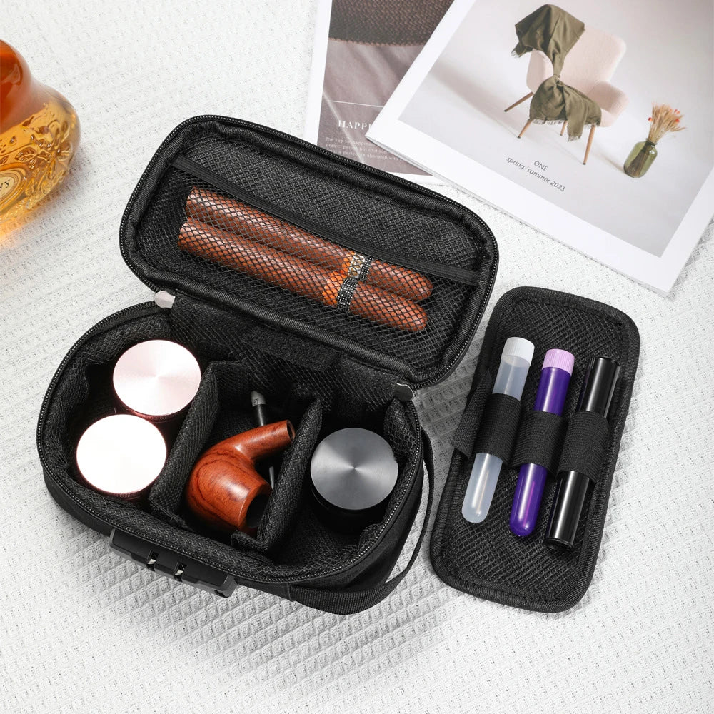 WEFITON 1PCS Smell Proof Bag with Combination Lock, Odor Proof Stash Box Travel Case, Odorless Storage Pouch Gift for Men Women Peaceful Pleasures Health and Wellness