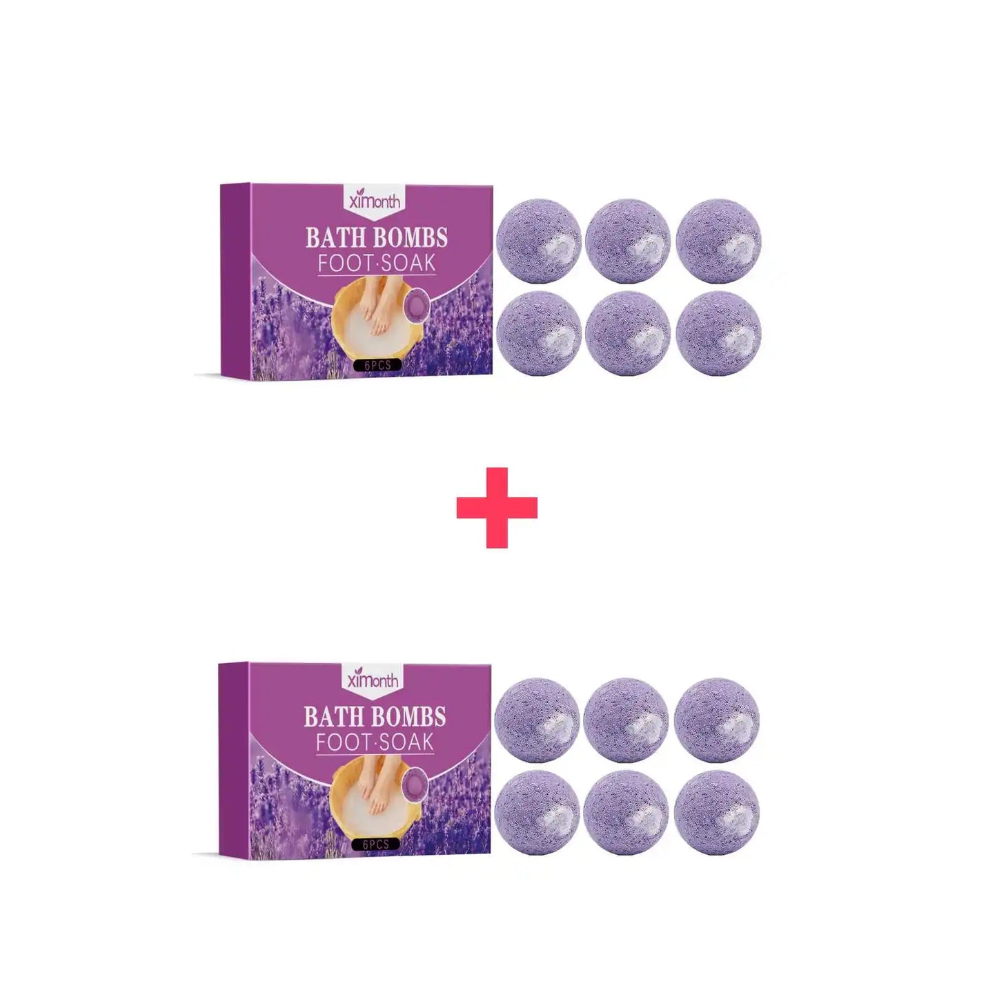 Lavender Foot Bath Bombs | Sea Salt & Essential Oils – 6/12 Pack